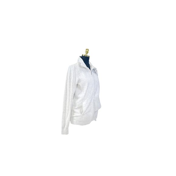 Fox Riders Grey Moto Zip-Up Sweater - Women's Size L - Picture 6 of 10